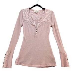Idyllwind Blush Lace-Accent Women's Blouse